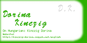 dorina kinczig business card